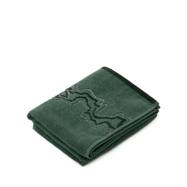 Ręcznik RINES z paskami lureksowymi zielony 50x90cm