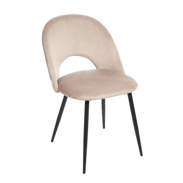 Krzesło TERCIO welurowe beżowe 47x55x77cm