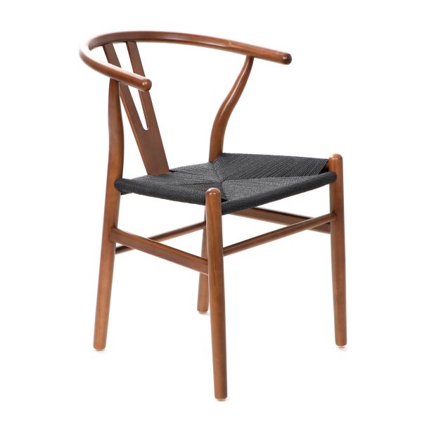 Krzesło CADERIA plecione brązowe 45x45x76 cm