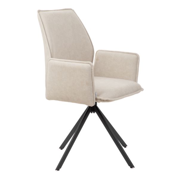 Krzesło LUGRO obrotowe beżowe 56x60x82 cm