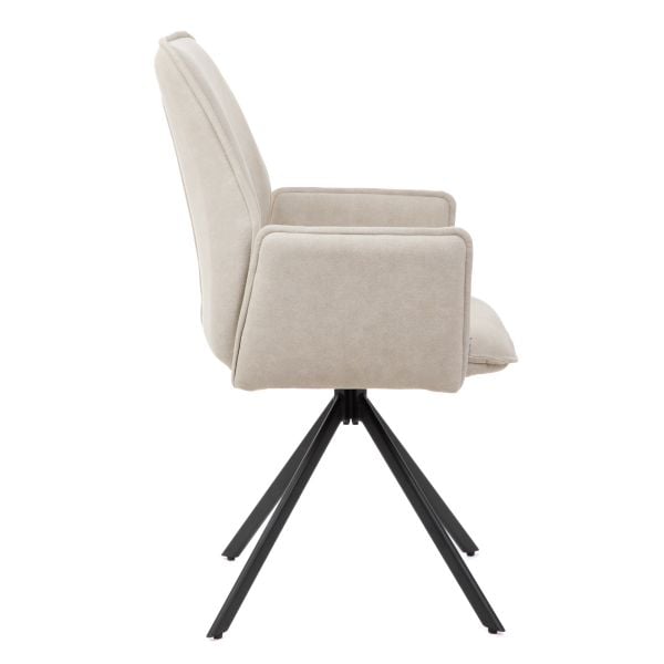 Krzesło LUGRO obrotowe beżowe 56x60x82 cm