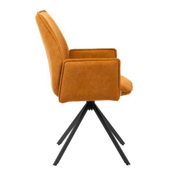 Krzesło LUGRO obrotowe musztardowe 56x60x82 cm