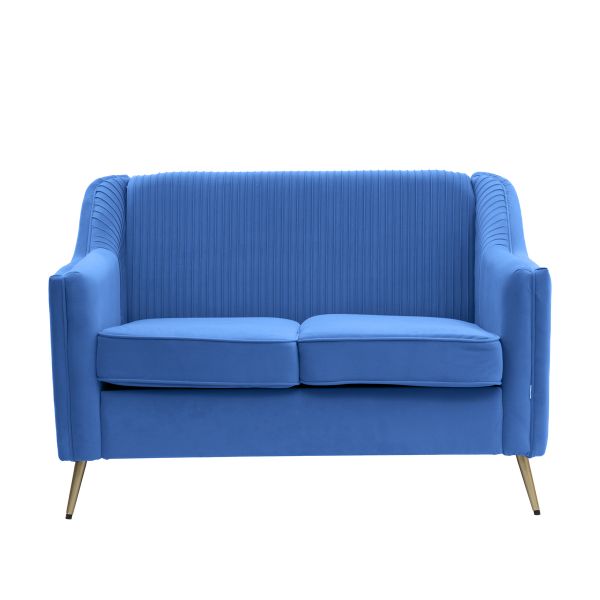 Sofa AVANT sofa 2-osobowa, welurowa granatowa 127x82x81.5 cm