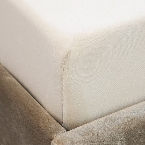 Prześcieradło PELLY jersey beżowe PREMIUM 140x200 cm