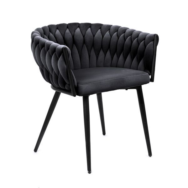 Krzesło PRINSSI NEW czarne 60x60x79 cm