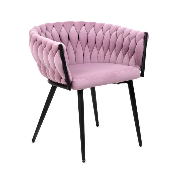 Krzesło PRINSSI NEW różowe 60x57x70 cm