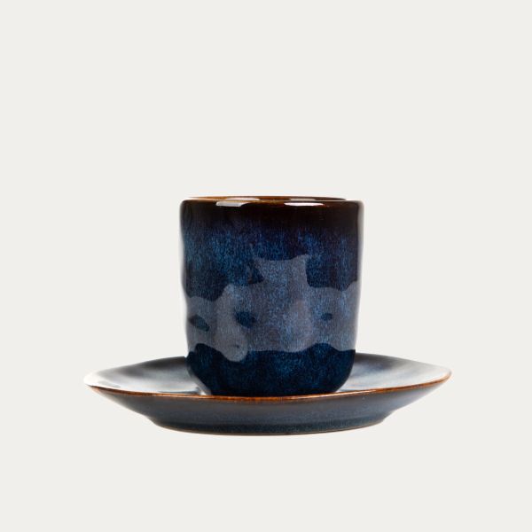 Kubek ze spodkiem CASPER do espresso granatowy 0,08 l