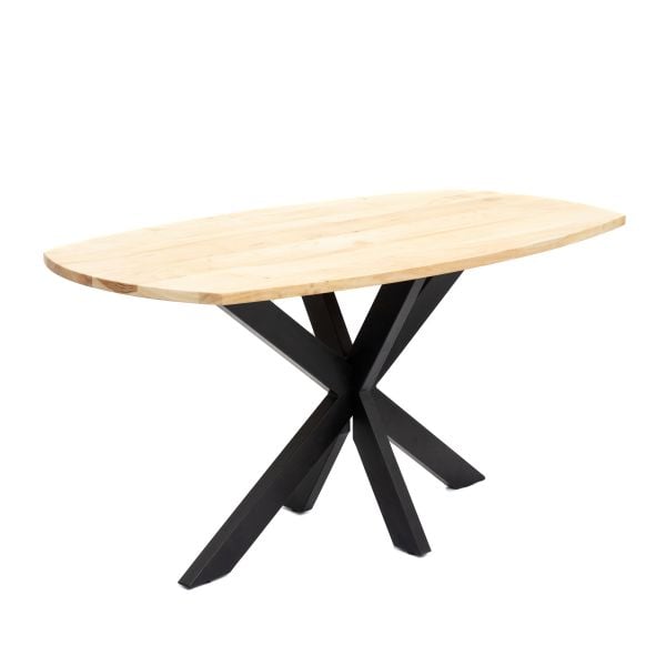 Stół GLIMA lite drewno akacji + metal 140x70x76 cm