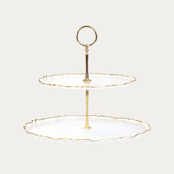 Patera LISALA dwupoziomowa transparentna 21 cm, 28 cm