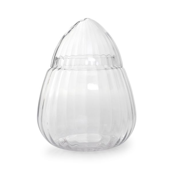 Pojemnik LINELO jajko szklane ryflowane 20x20x25 cm