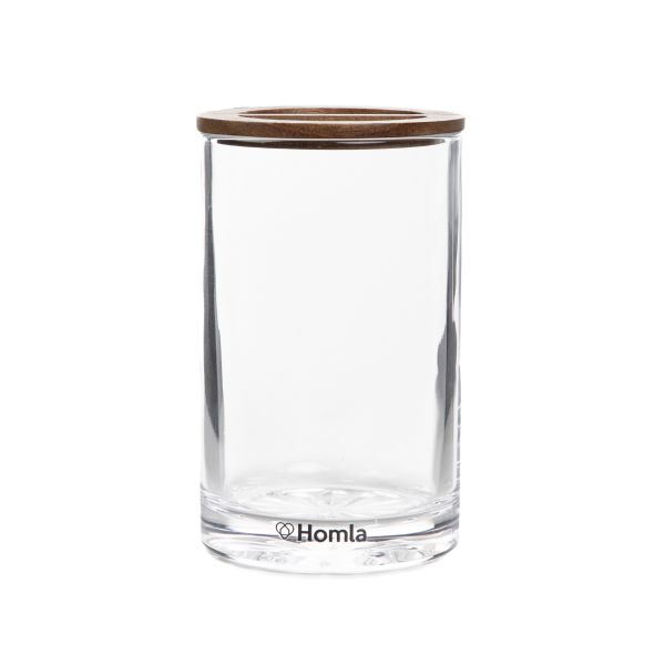 Kubek łazienkowy DENIKA szklany transparentny 6.9x11cm