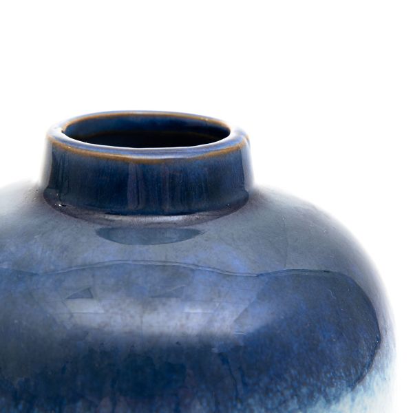 Wazon SOLETO ceramiczny granatowy 15,5x15,5x22 cm