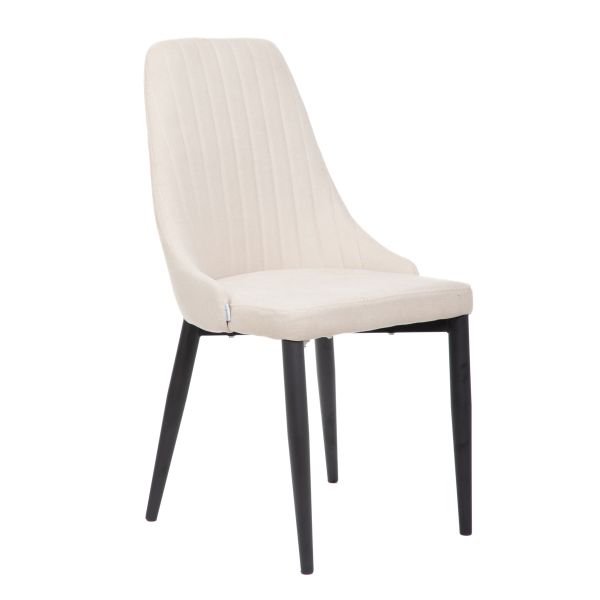 Krzesło LOUIS w tkaninie beżowe 44x59x88 cm