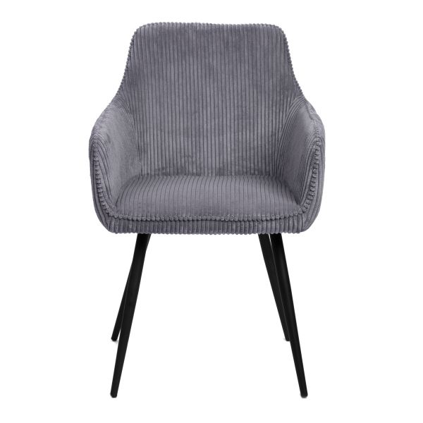 Krzesło SATORI FASO sztruksowe szare 58x62x79cm
