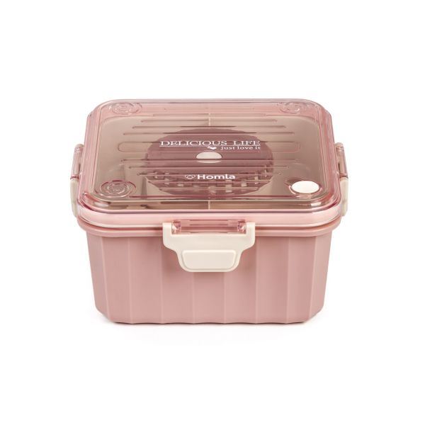 Lunchbox POPPIE ze sztućcami różowy 2.15