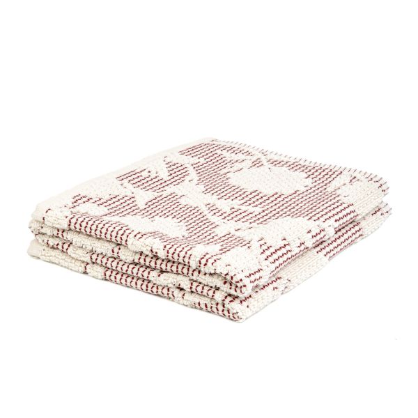 Ręcznik MIRRI bawełniany ceglasty w kwiaty 50x90 cm