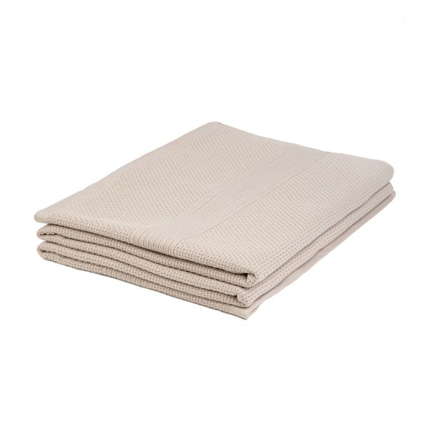 Ręcznik VANYA bawełniany beżowy z wytłaczaną fakturą 70x130 cm