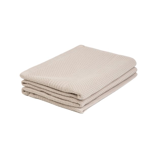 Ręcznik VANYA bawełniany beżowy z wytłaczaną fakturą 50x90 cm