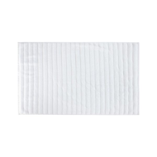 Dywanik łazienkowy DUKE biały ze srebrnymi paskami lureksowymi 50x80 cm