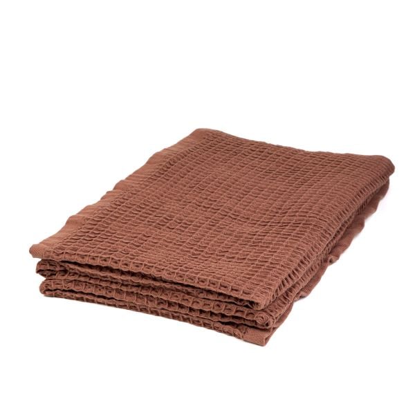 Ręcznik VAFFEL bawełniany ceglasty 100x150 cm