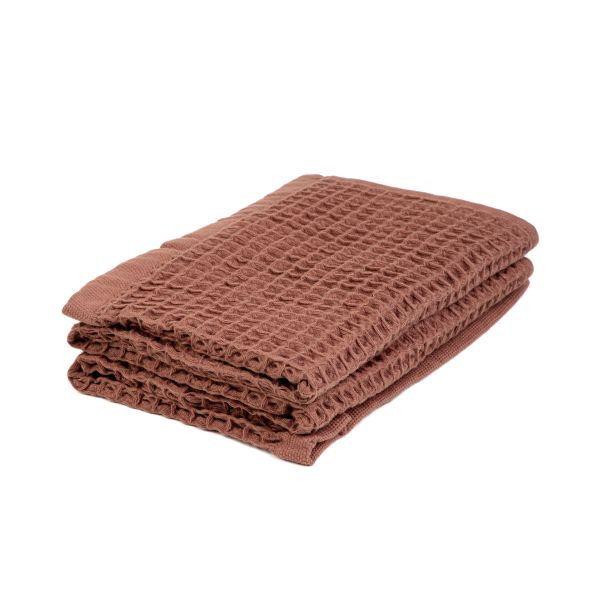 Ręcznik VAFFEL bawełniany ceglasty 50x90 cm