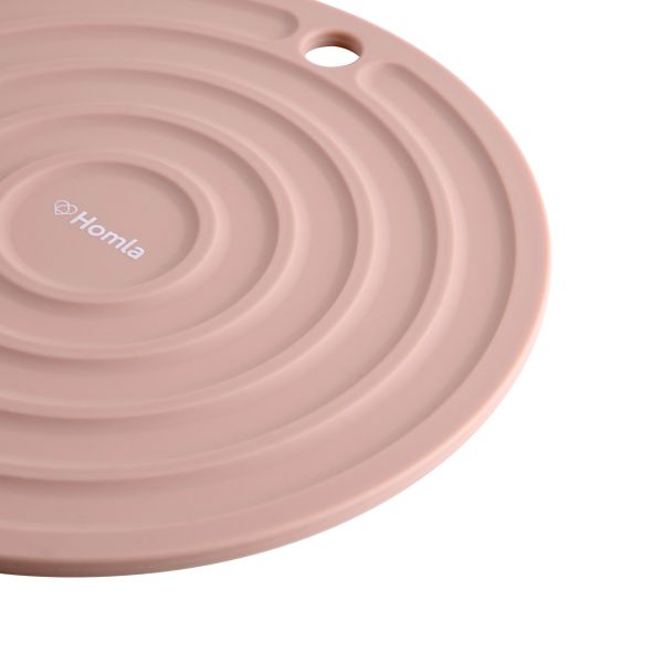 Podstawka EASY BAKE pod gorące naczynie okrągła różowa 19 cm