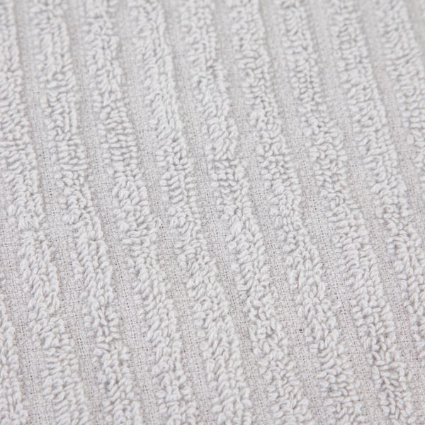 Ręcznik ORTEGIA bawełniany szary prążkowany 70x130 cm