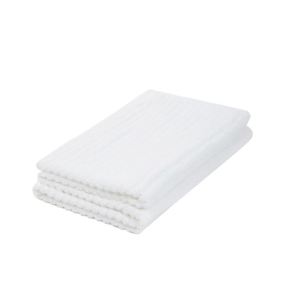 Ręcznik ORTEGIA bawełniany biały prążkowany 50x90 cm