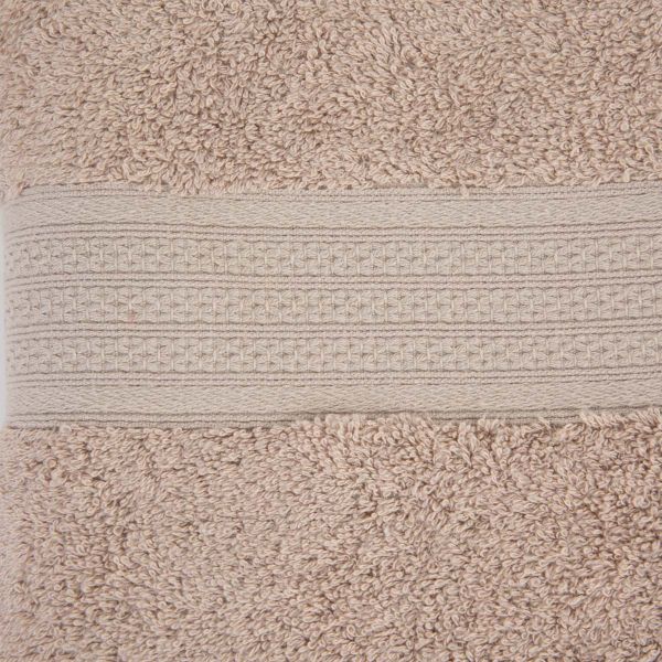 Ręcznik FARIN bawełniany beżowy z bordiurą 50x90 cm