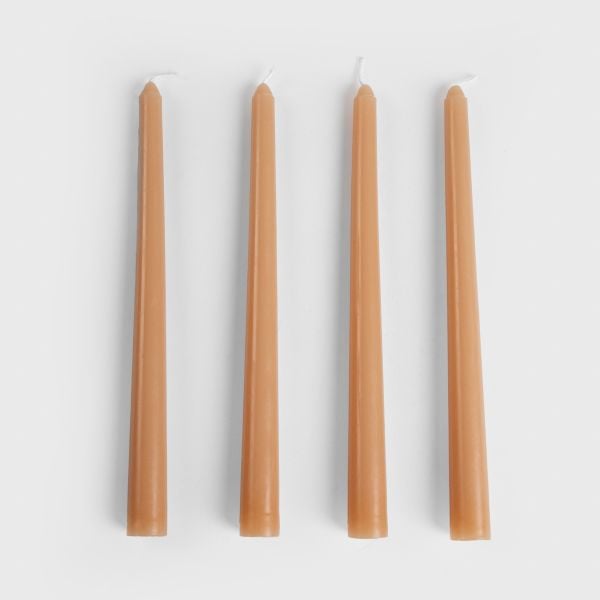 Świece stołowe TABLE CANDLES gładkie beżowe 4x52g