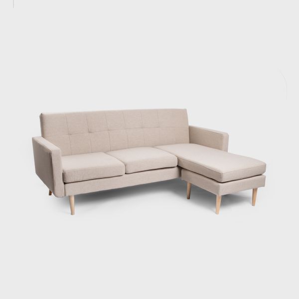 Sofa MAMALU modułowa z funkcją spania beżowa 197x82,5x86 cm