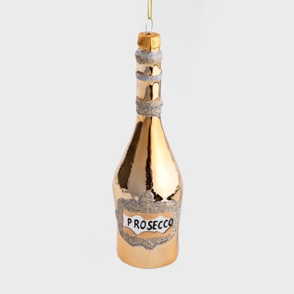 Bombka GLASSO kształtna szklana prosecco złote 16 cm