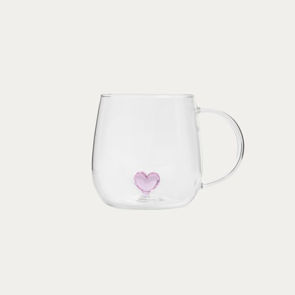 Szklanka CORAZON z sercem w środku i uchem 0,4 l