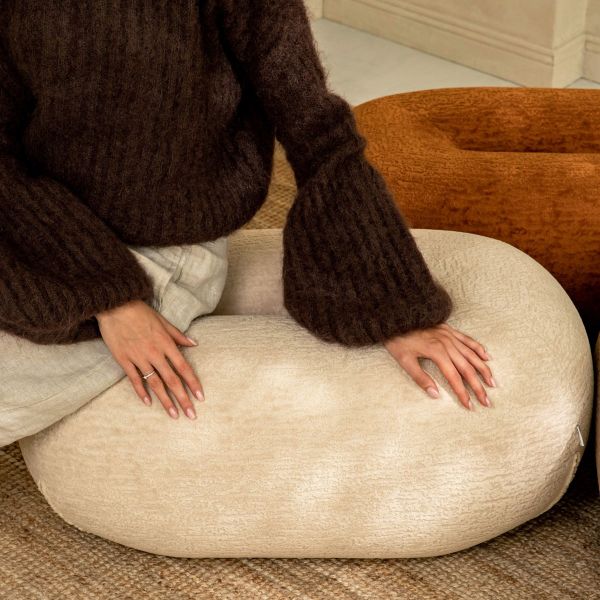 Pufa LUNCTA Ecru 82x52x34 cm