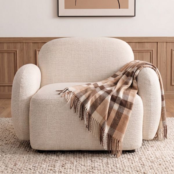 Fotel HELMI ecru 108x87x73 cm