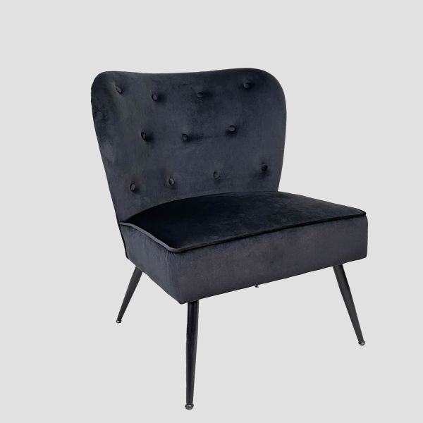 Fotel ELOYA czarny 71x75,5x86 cm