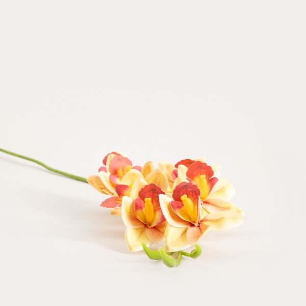 Gałązka sztuczna ORKID orchidea żółta 109 cm