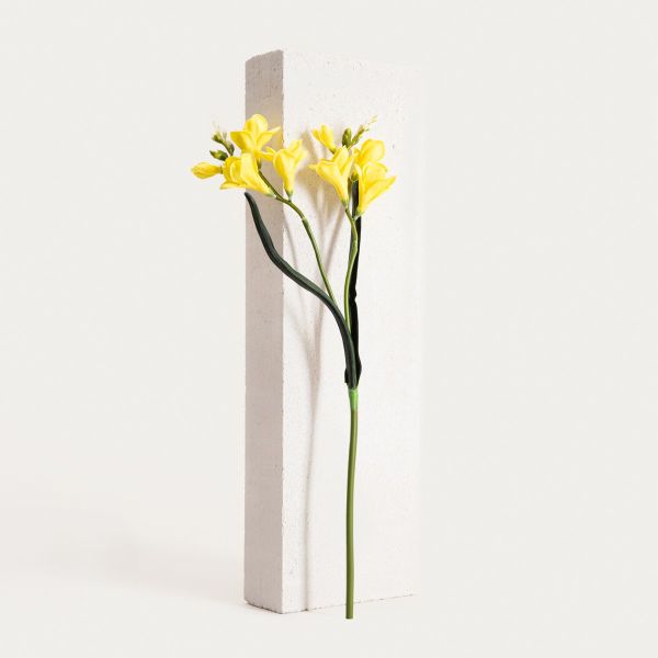 Gałązka sztuczna FERSIA frezja żółta 58 cm