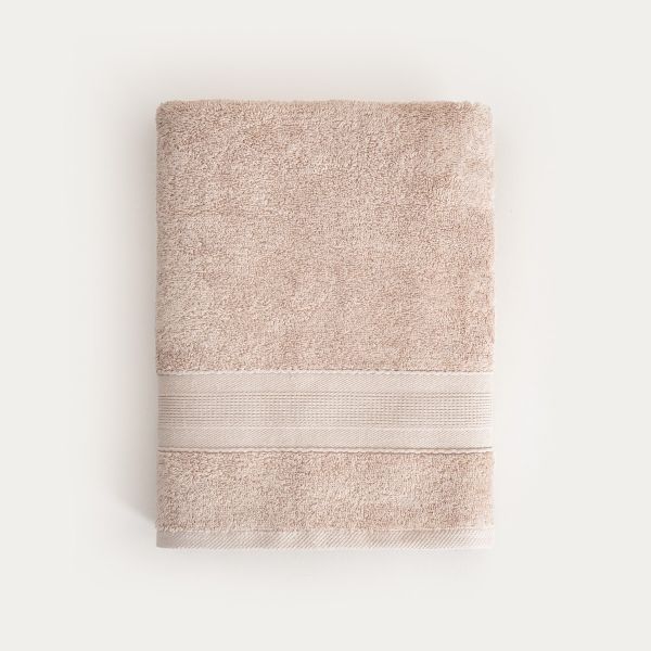Ręcznik BAMBOO beżowy z domieszką bambusa 70x130 cm
