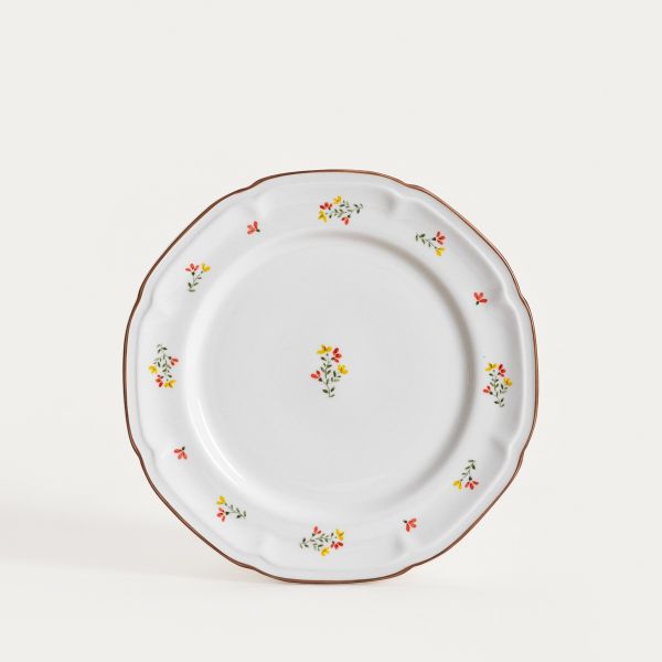Talerz GRETA obiadowy z kwiatuszkami 27 cm