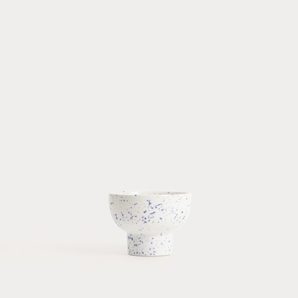 Naczynie do serwowania AFFI na nóżce w granatowe plamki 10x7,5 cm