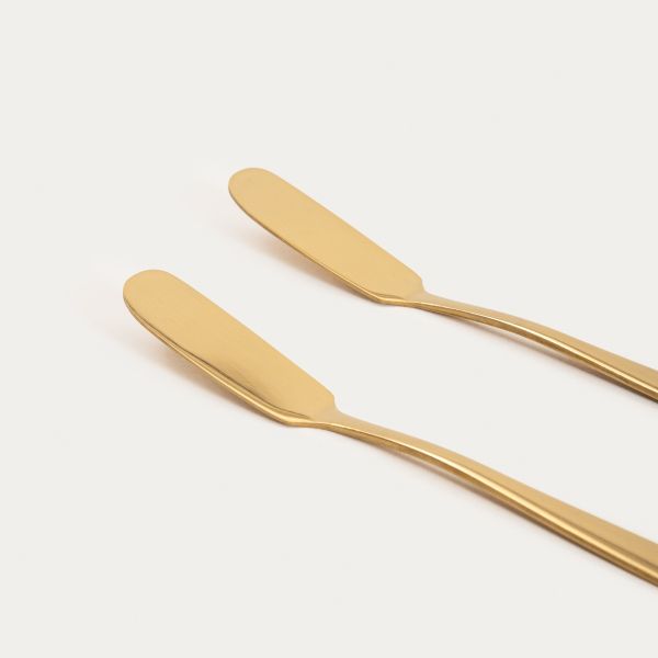 Zestaw nożyków ABELE do masła złotych, 17 cm 2 szt.