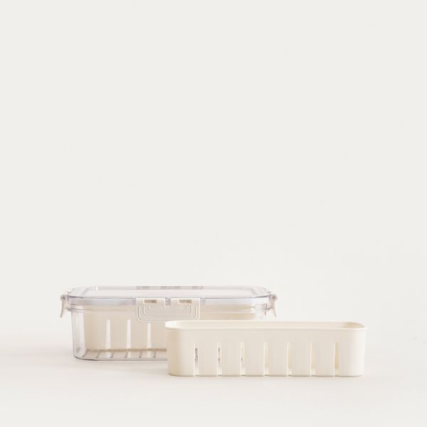 Pojemnik plastikowy GASPARI z koszykami prostokątny 24x17x7cm