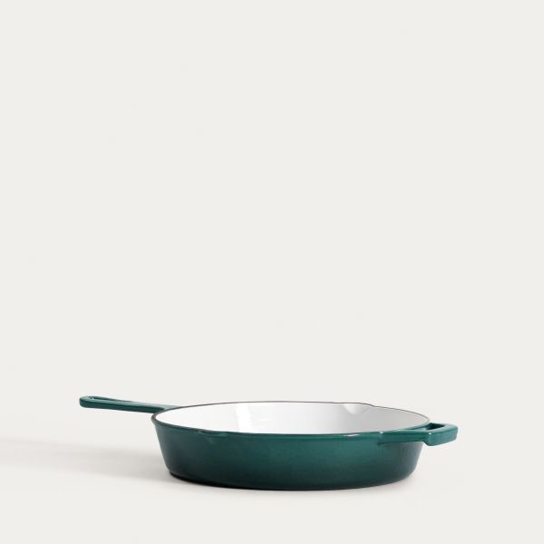 Patelnia żeliwna ANDREAS zielona ombre 26 cm