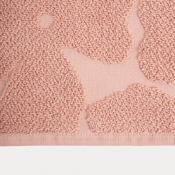 Ręcznik FLORES różowy żakardowy 100x150 cm