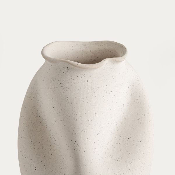 Wazon AVELIS gnieciony biały ceramiczny 14x13,5x20 cm