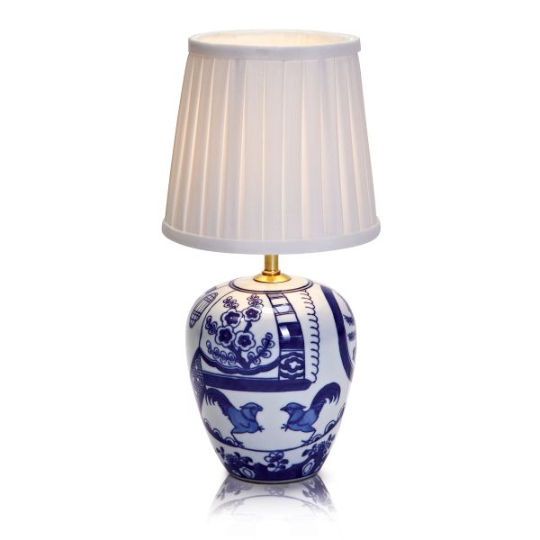 Lampka nocna GOTEBORG niebiesko-biała 32x32x48cm