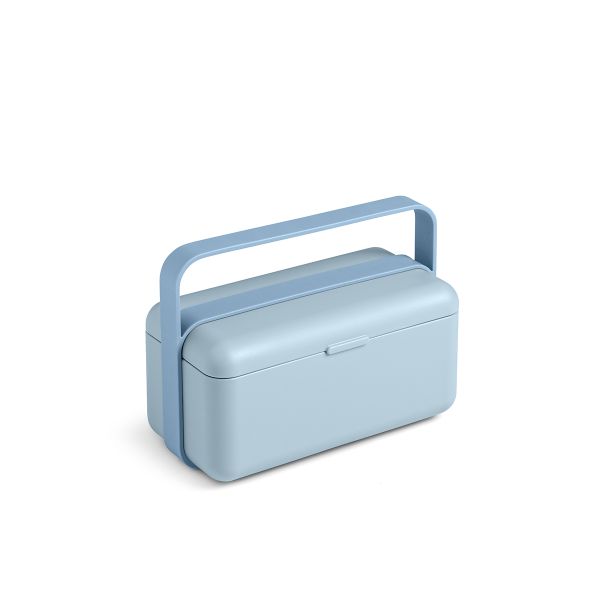 Lunchbox BAULETTO niski błękitny 18x9,5x13,5 cm