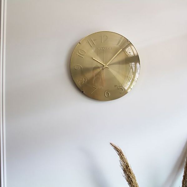 Zegar ELEGANT DOME ścienny złoty 35x5 cm