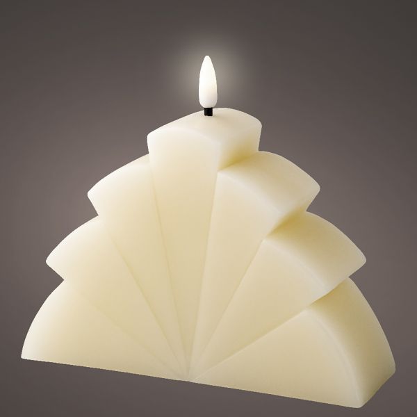 Świeca SNOWFLAKE LED biała 5,5x16,2x14,2 cm